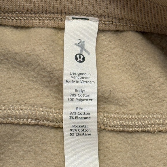 Lululemon Scuba High Rise Jogger Womens 2 Sweatpants Trench Tan Lounge - Picture 5 of 8